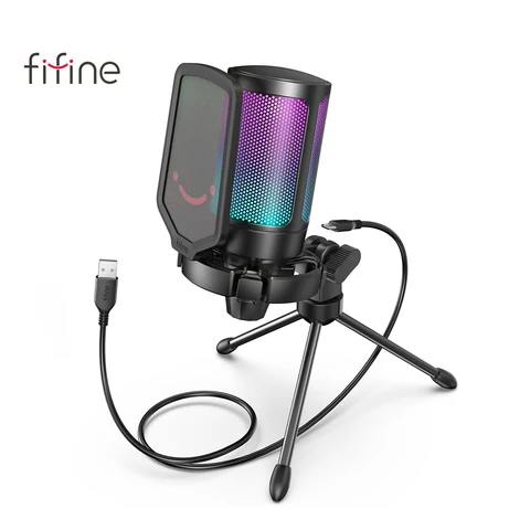 FIFINE Ampligame USB-микрофон для ПК с высоким качеством звука — изображение продукта