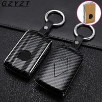 abs carbon fiber car remote key case cover for volvo xc40 xc60 xc90 s90 v90 t5 t6 auto smart key protection holder accessories