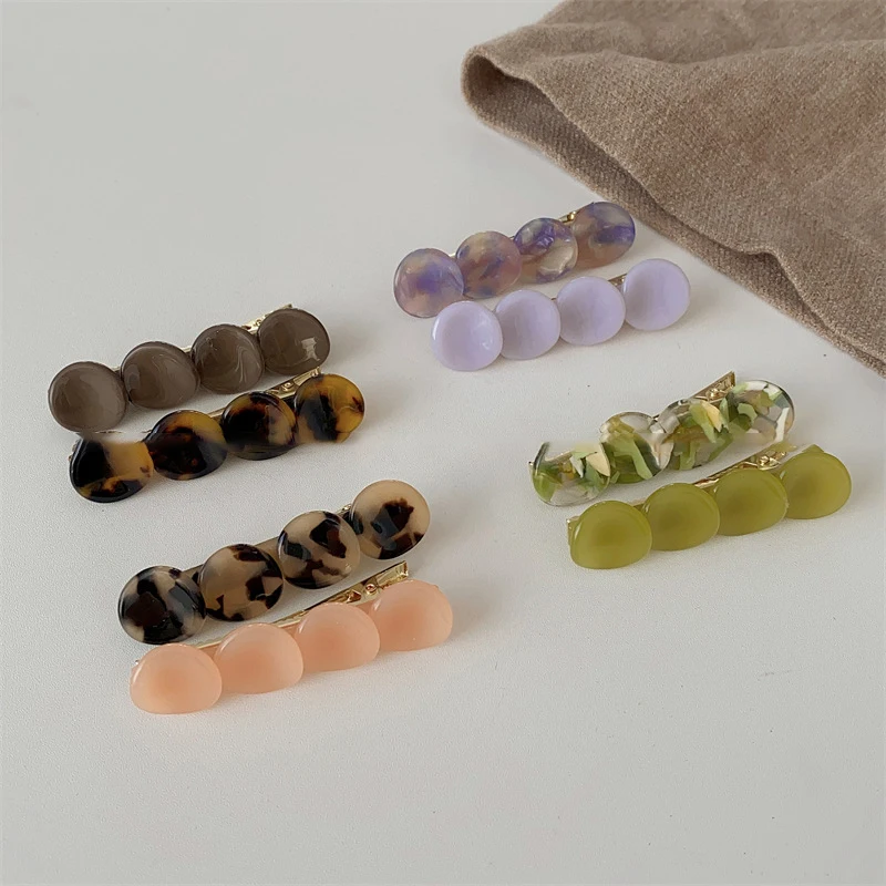 

Женская заколка для волос, фиолетовая, зеленая, леопардовая, с круглым клювом утки