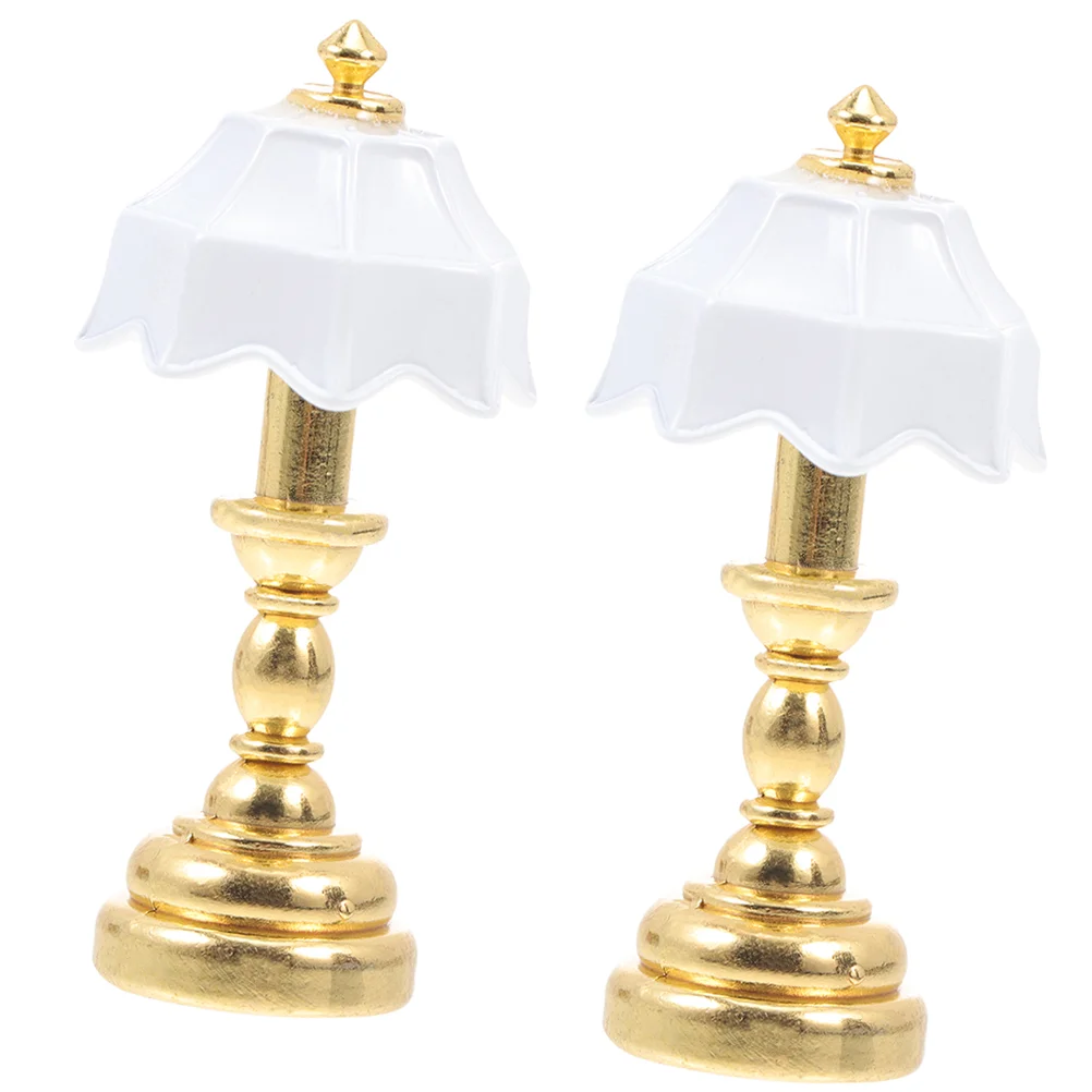 

Lamp Mini Desk Miniature Light Bedside Floor Table House Furniture Scale 12 Wall Decoration Led Micro Landscape Adornment