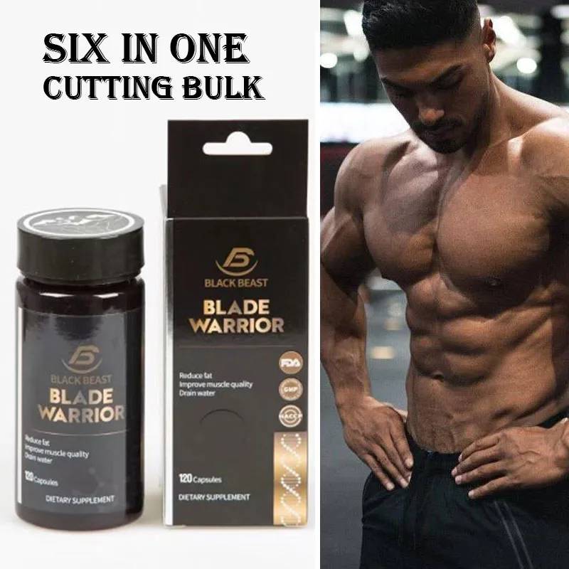 

BLADE WARRIOR Six-in-One SARM SR-9009 S-23 GW501516 YK-11 Bodybuilding Workout Cutting Bulk Gain Muscle Strength 120caps/bottle