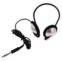 black 1 5m cable 6 3 mm plug headset head phone headphones noise reduction surround sound for laptop keyboard and digital piano