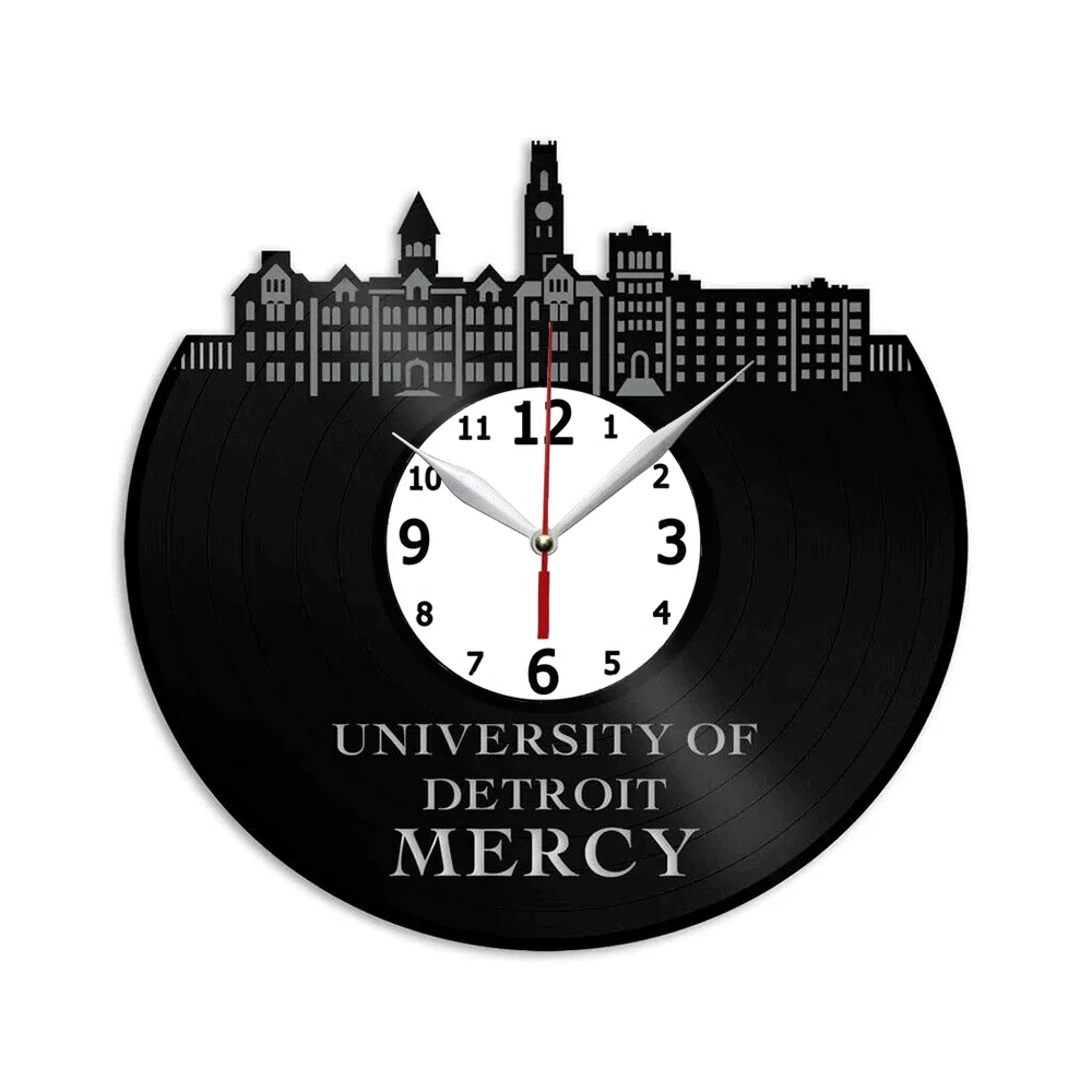 

University of Detroit Mercy Vinyl Wall Art Clock for Home Decor - Living Room Kitchen Wall Art - 12 Inches