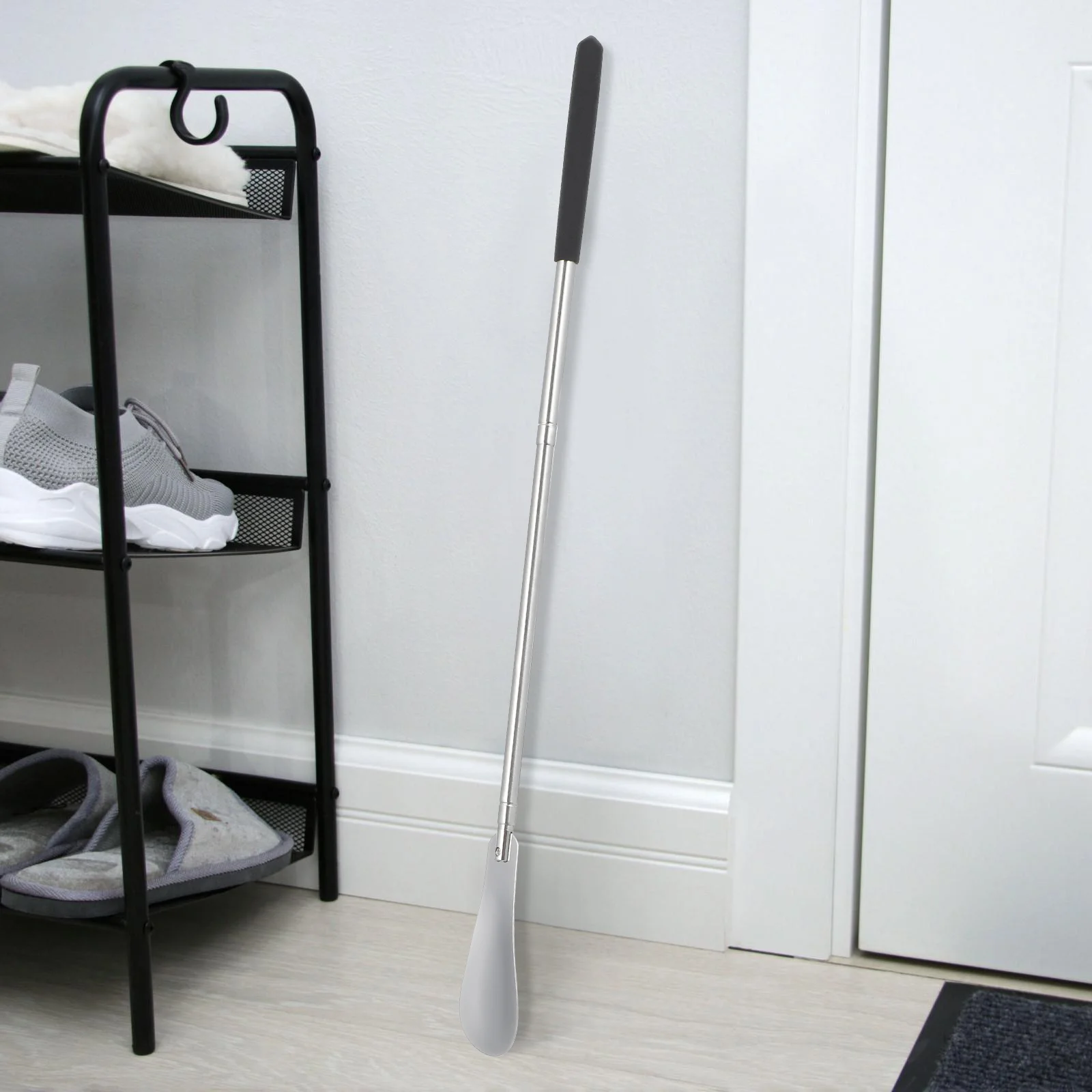 Выдвижной рожок для обуви из нержавеющей стали металлические рожки удлиненный с