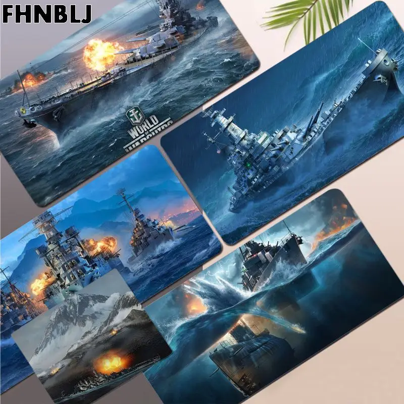 

World Of Warships Simple Design Large Gaming Mouse Pad XL Locking Edge Size For CSGO Game Player Desktop PC Computer Laptop