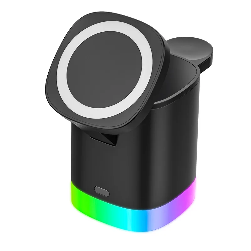 Магнитная Беспроводная подставка для iPhone 14 13 12 Pro Max AirPods Apple Watch, 3 в 1 (art.: 3920bf7d368cc) - 3920bf7d368cc
