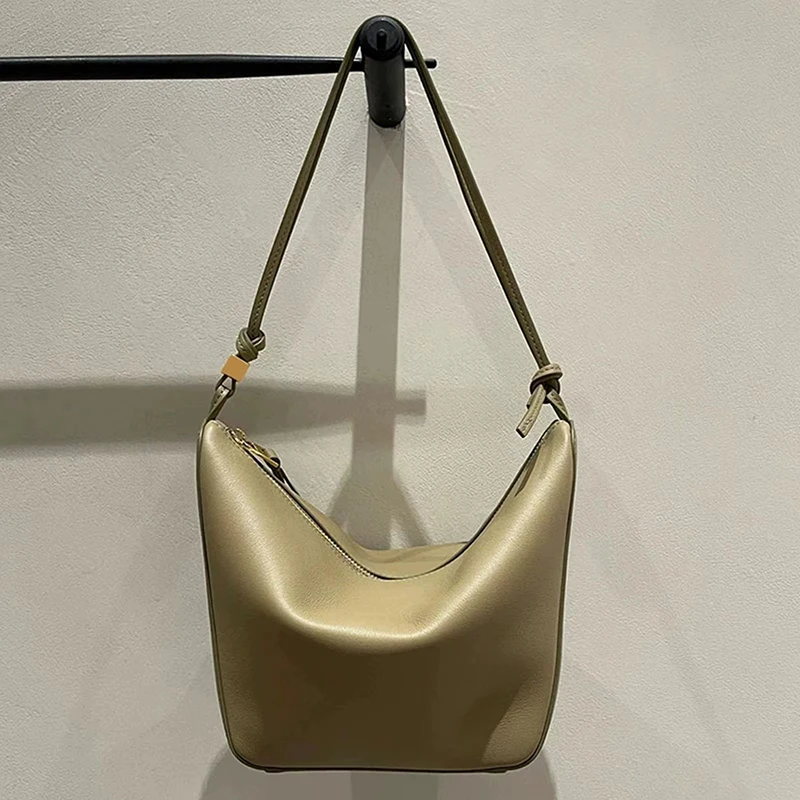 

Hobo Hammock Bag Cattlehide Advanced Simple Luxury Brand Fashion Casual Handbag Big Capacity Shoulder Crossbody Underarm Bag