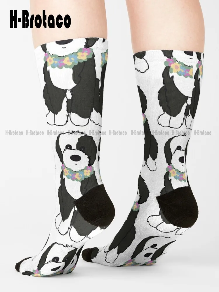 Moose And Flowers Socks American Flag Socks Ladies Sports Custom Gift Street Skateboard Socks Teen Youth Socks Casual Colorful
