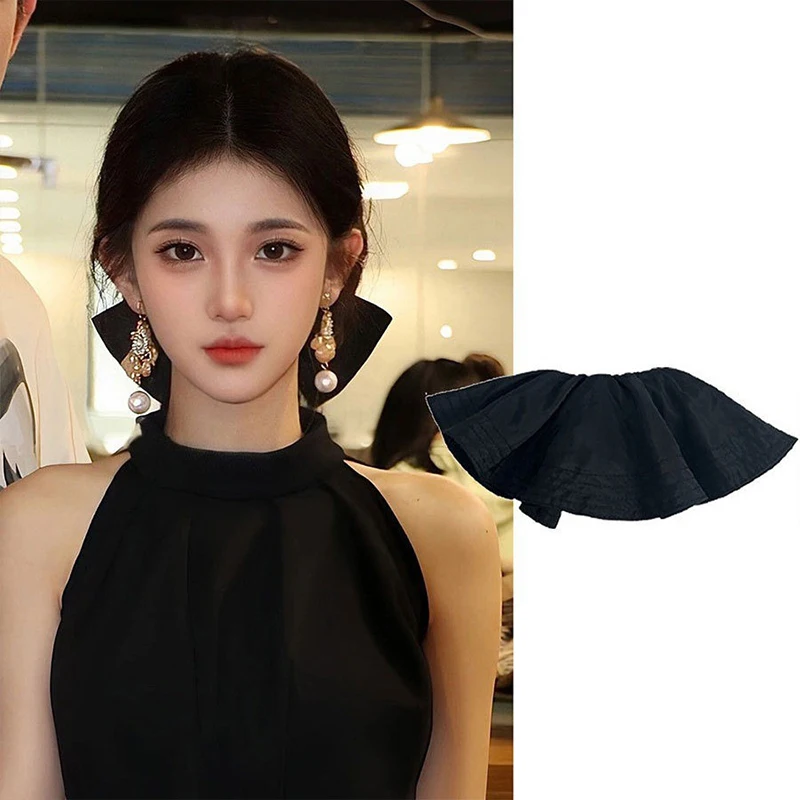 Модные атласные резинки для волос большого размера женщин ретро темперамент