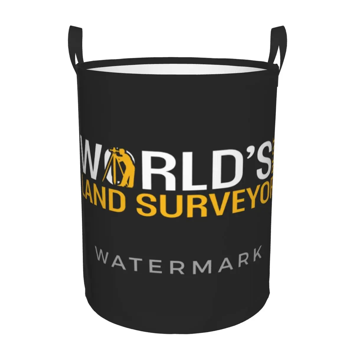 

World S Best Land Surveyor Circular hamper,Storage Basket Sturdy and durable bathrooms books