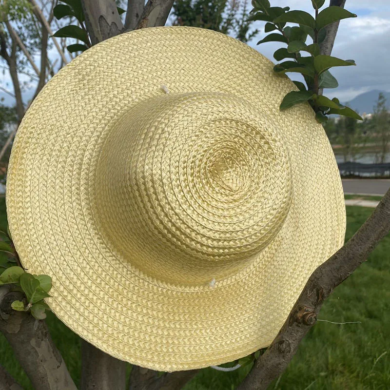 Beach Straw Dome Bucket Hat Shade Hat 