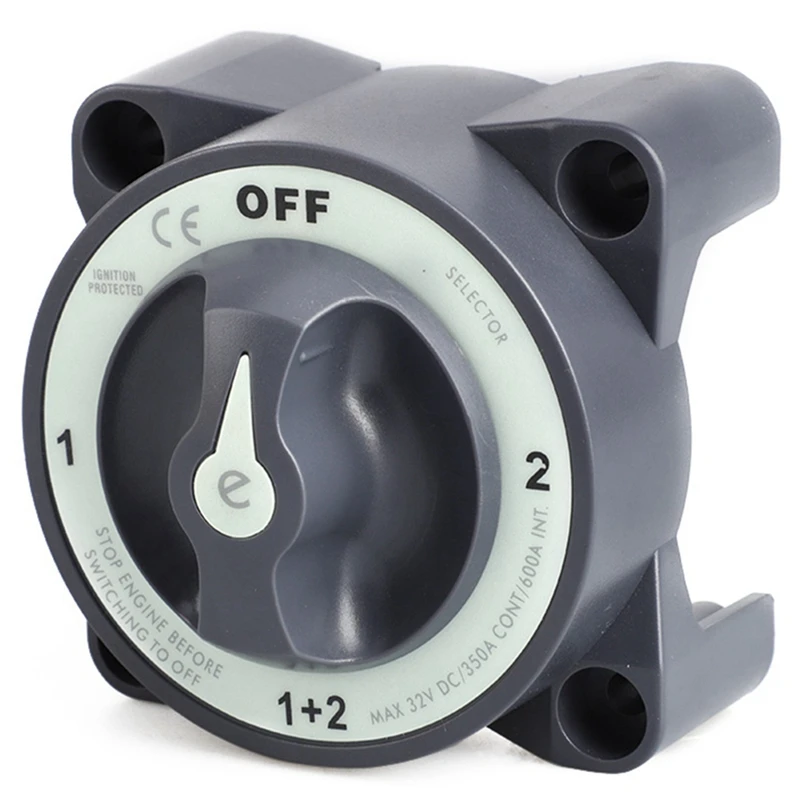 

4 Position 32V 350 Amp E-Series Waterproof Protected Marine Boat Dual Battery Isolator Switches For Marine Boat