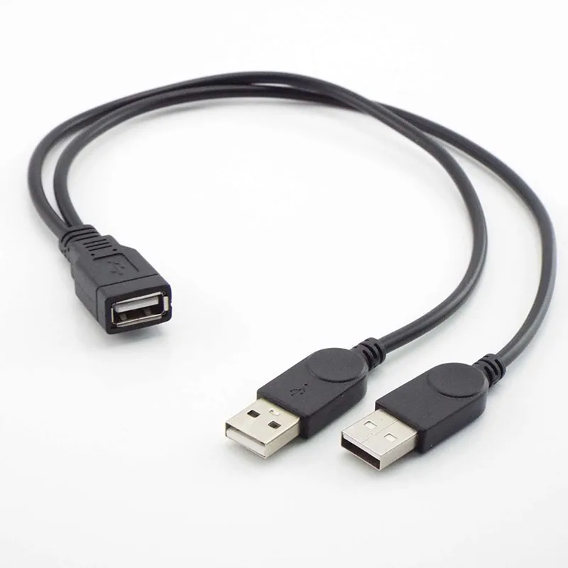 

Кабель-удлинитель с двумя USB-портами на два разъема USB 2,0