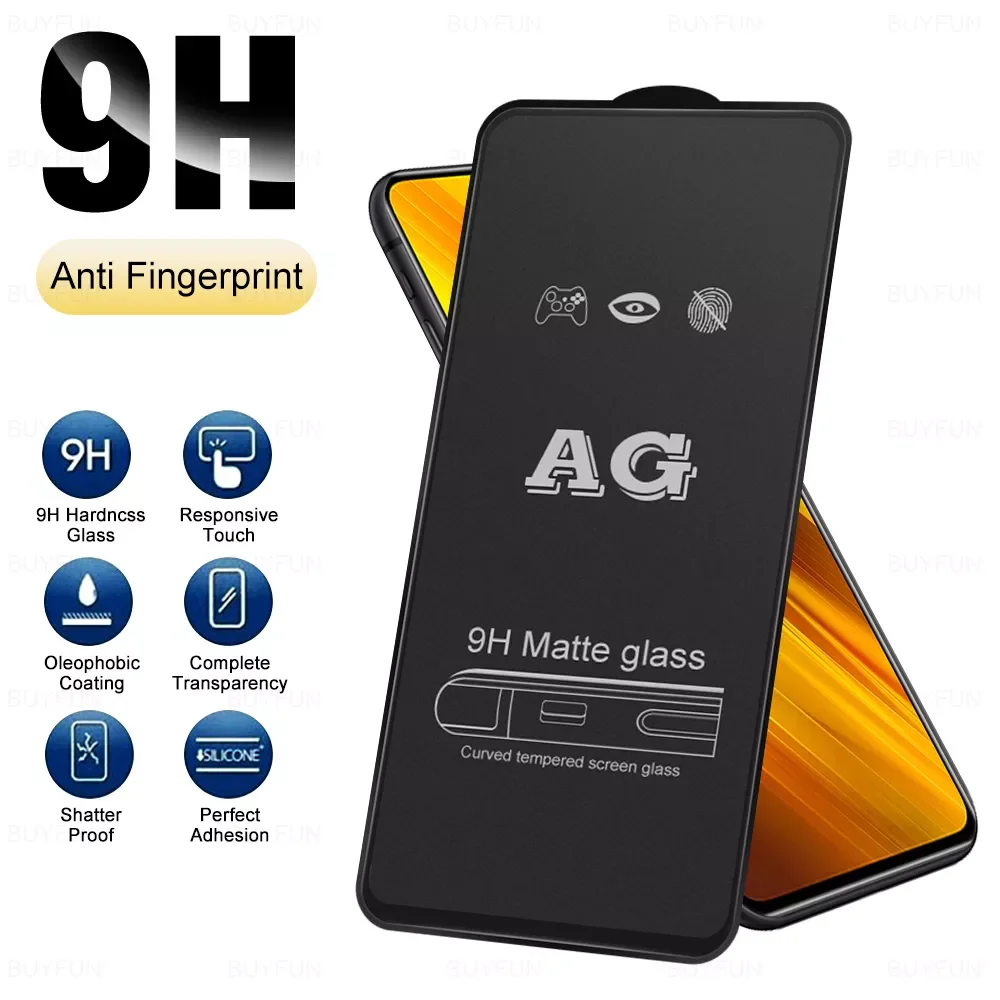 

9H Frosted Matte AG Tempered Glass For Xiaomi Poco X3 NFC Pro On Xiaome Pocophone X3pro X3nfc x 3 Protector Screen Cover Film