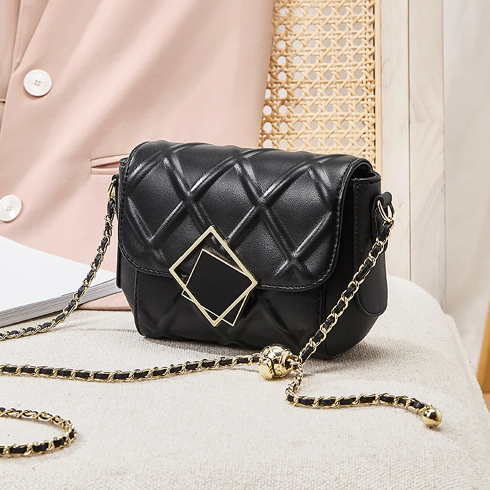 

Fashion Casual Leather Chain Square Bag for Women Designer Luxury Crossbody Bags Heart Rotary Lock Shoulder Tote for Female