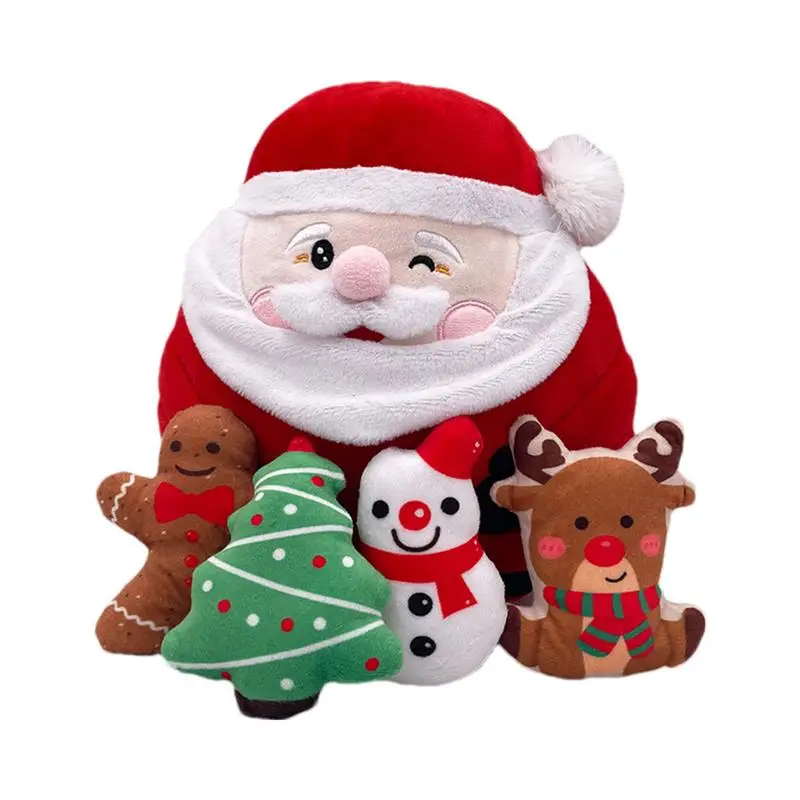 

Santa Claus Plush Toy Santa Pillow Elk Gingerbread Man Snowman Suitable Christmas Tree Gifts Home Supplier accessories