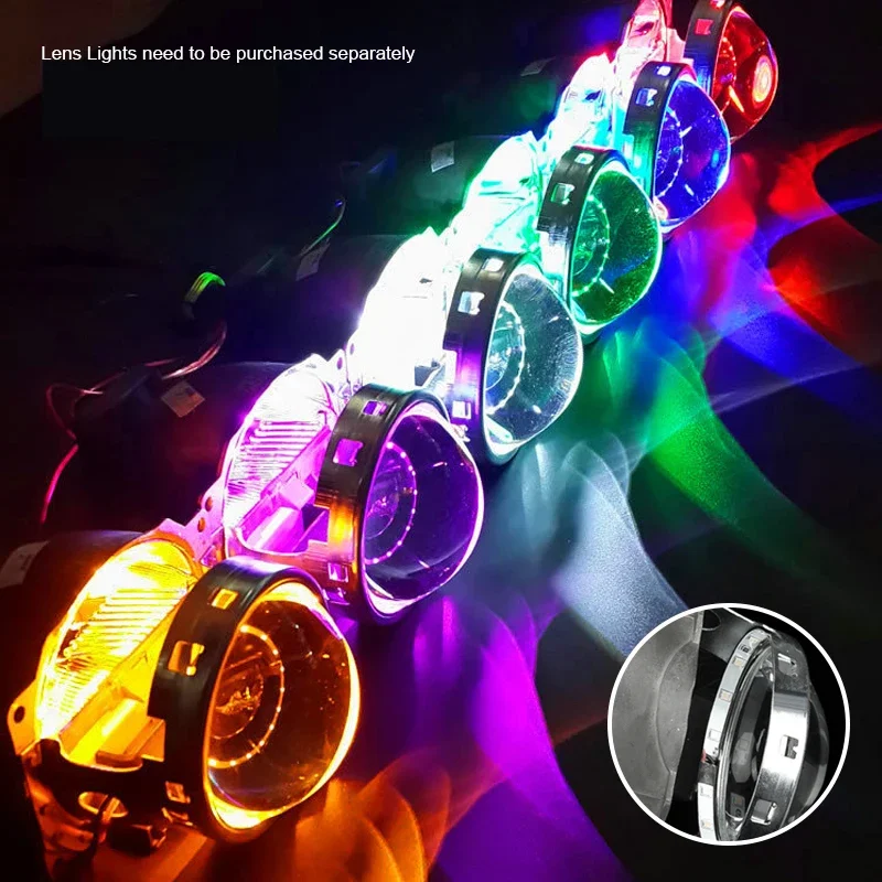 360-градусный светодиодный RGB-приложение Bluetooth Devil Demon Eyes Автомобиль Мотоцикл 2 5 3