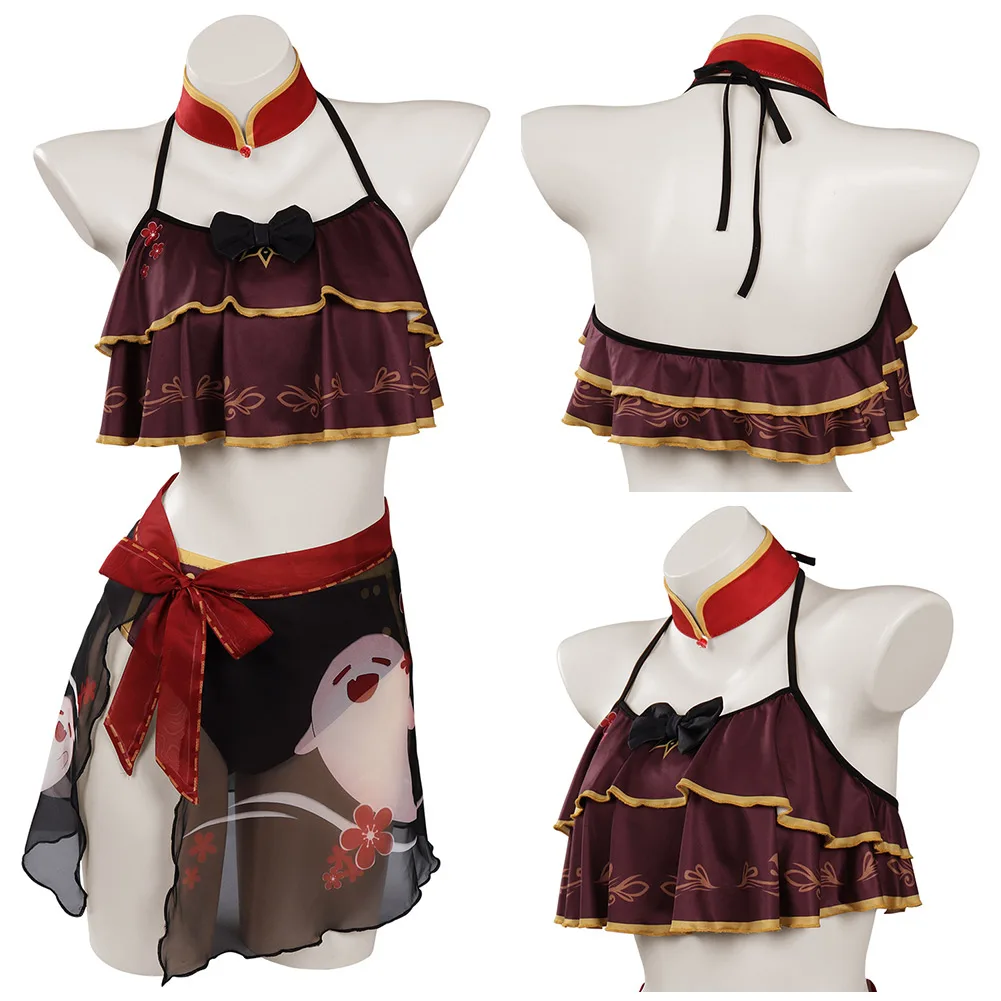 

Genshin Impact HUTAO Cosplay Costume Swimsuit Outfits Halloween Carnival Suit