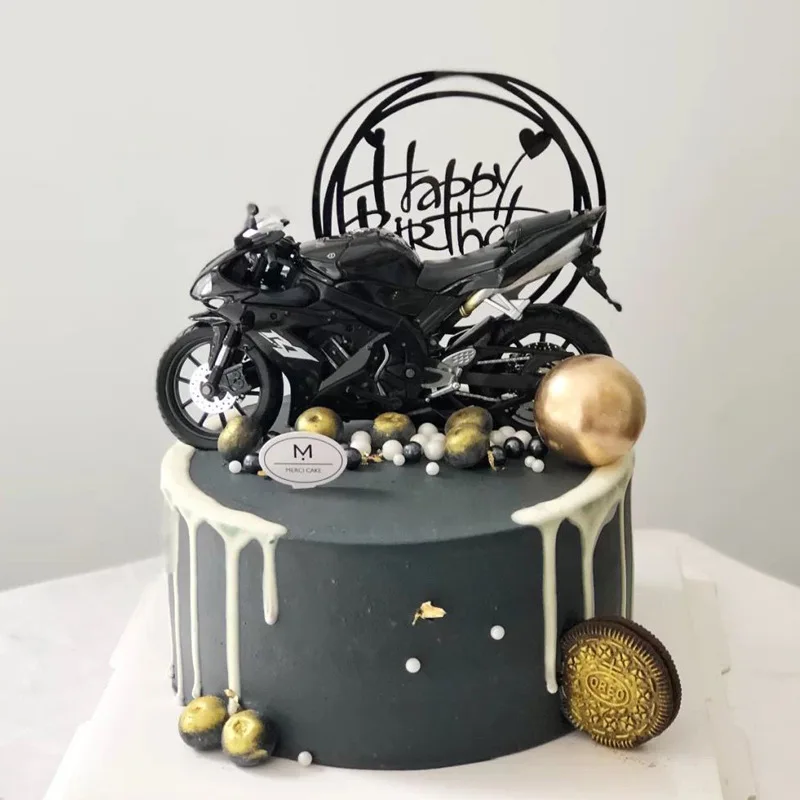 

Motorcycle Cake Decorating Dad Father Birthday Cake Decorating Father's Day Dad Boy Birthday Party Cake Decorating