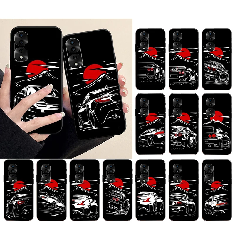 

JDM Sport Car Phone Case for Huawei Honor X9 X8 X7 X6 70 50 60 Pro 10X 20 Lite 8A 8S 8X 9X 9A 9S 10i Funda