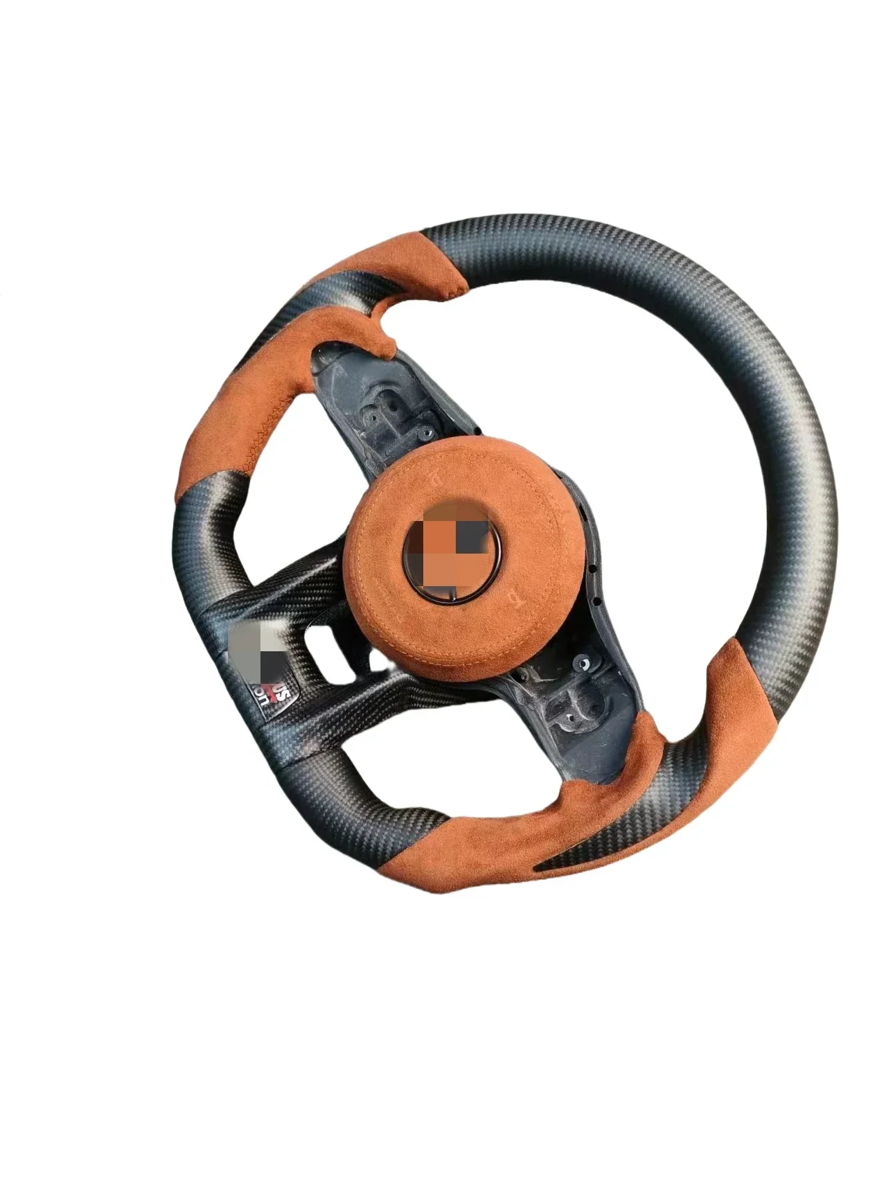 Рулевое колесо из углеродного волокна с глянцевым покрытием красного цвета для