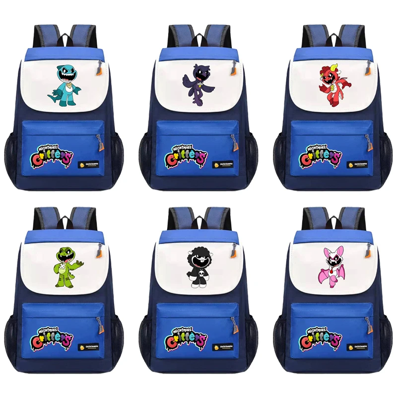 Nightmare Critters Backpack Gaming Peripheral Printed Shoulder Bag Cute Kawaii Large Capacity Storage Bags Back To School Gifts