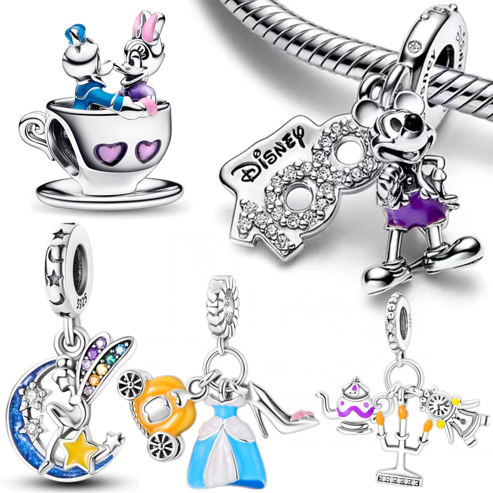 

Disney Minnie Mouse 925 Sterling Silver Charm 2023 New Fit Pandora Charms Silver 925 Original Beads for Jewelry Making