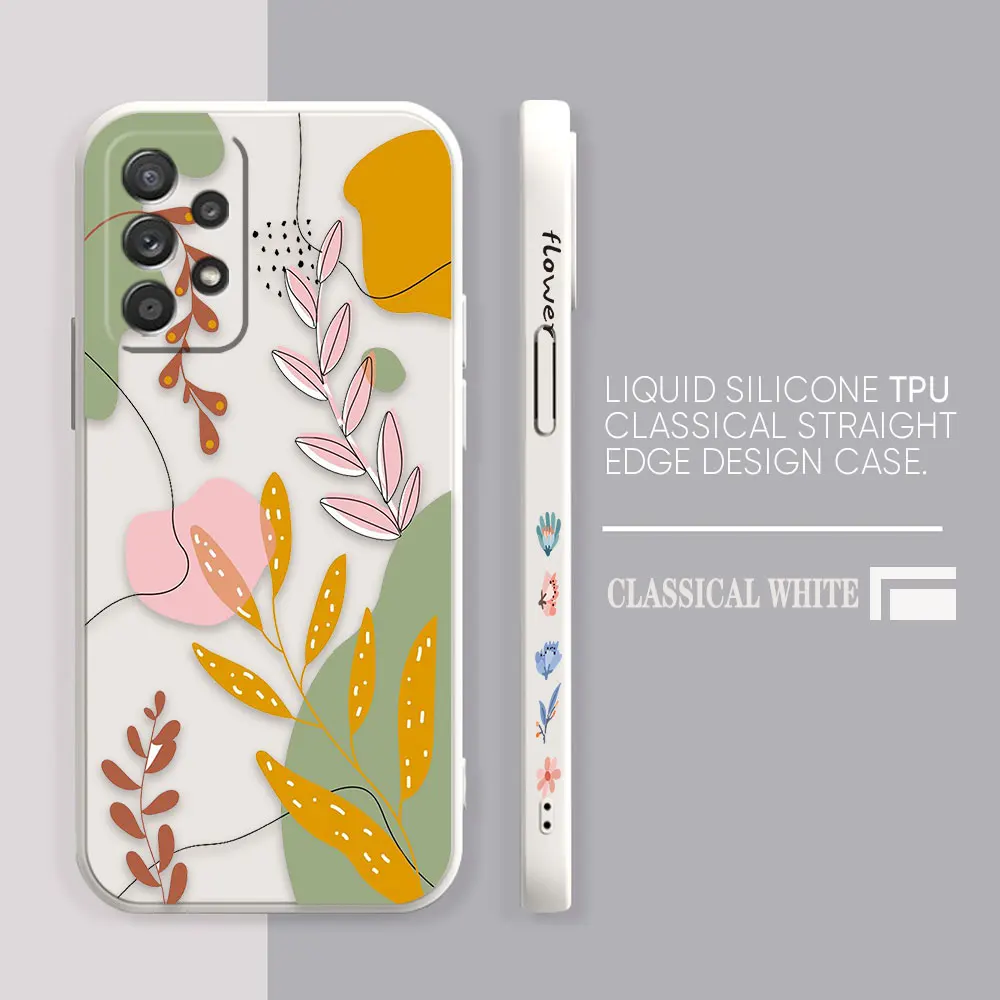 Case For Samsung Galaxy A91 A14 A73 A72 A71 A53 A52 A51 A42 A33 A32 A22 A715F A52S A22S A13 4G 5G Case Summer Ice Cream Flowers