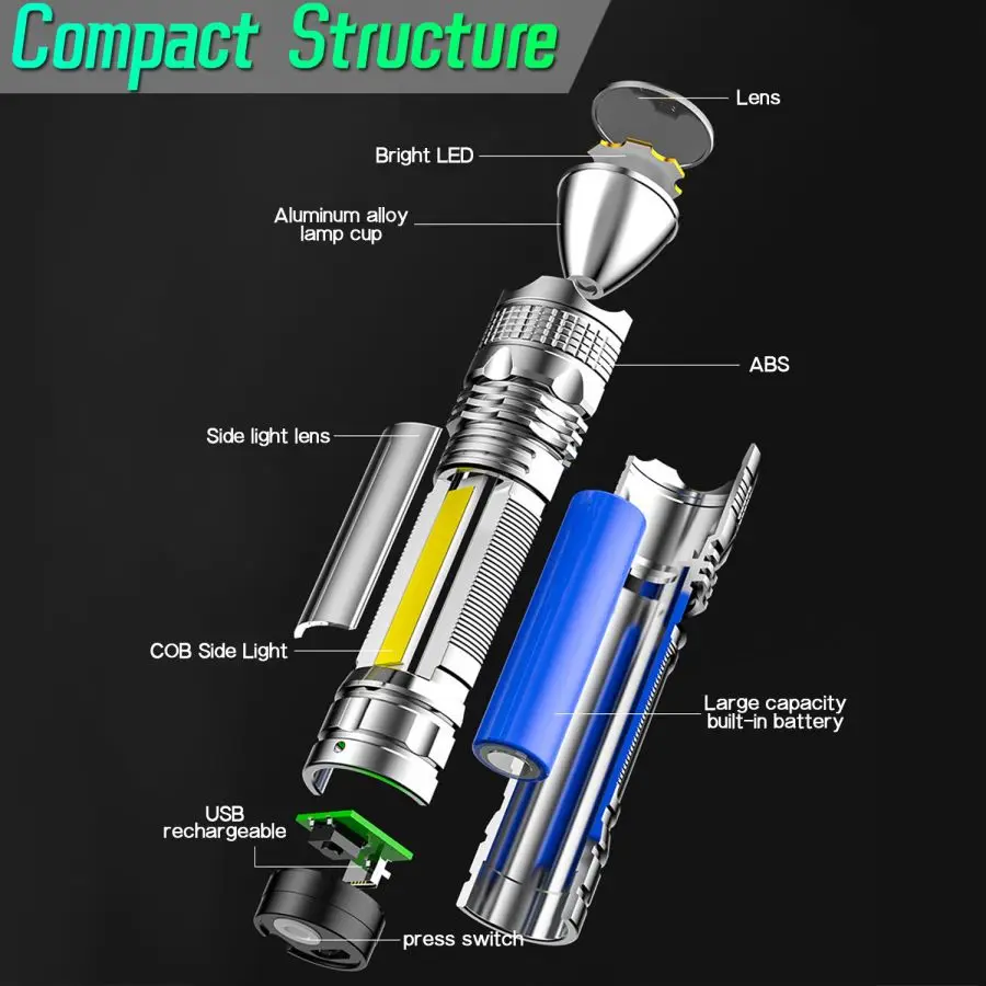 Светодиодный фонарик с USB