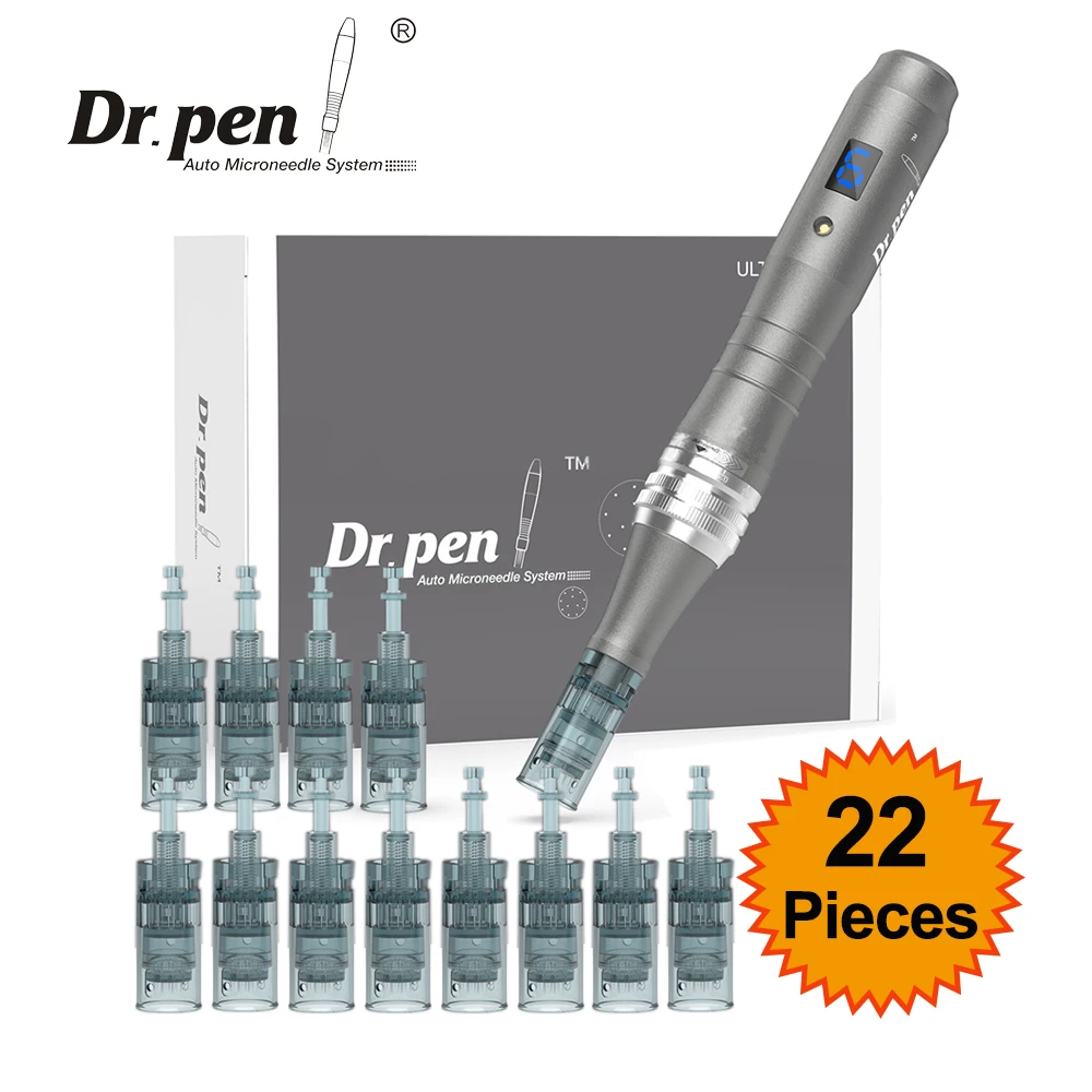 

Dr Pen M8 With 22Pcs Needle Cartridges Wireless Microneedling Dermapen Auto Derma Stamp Skin Rejuvenation Skincare Tools