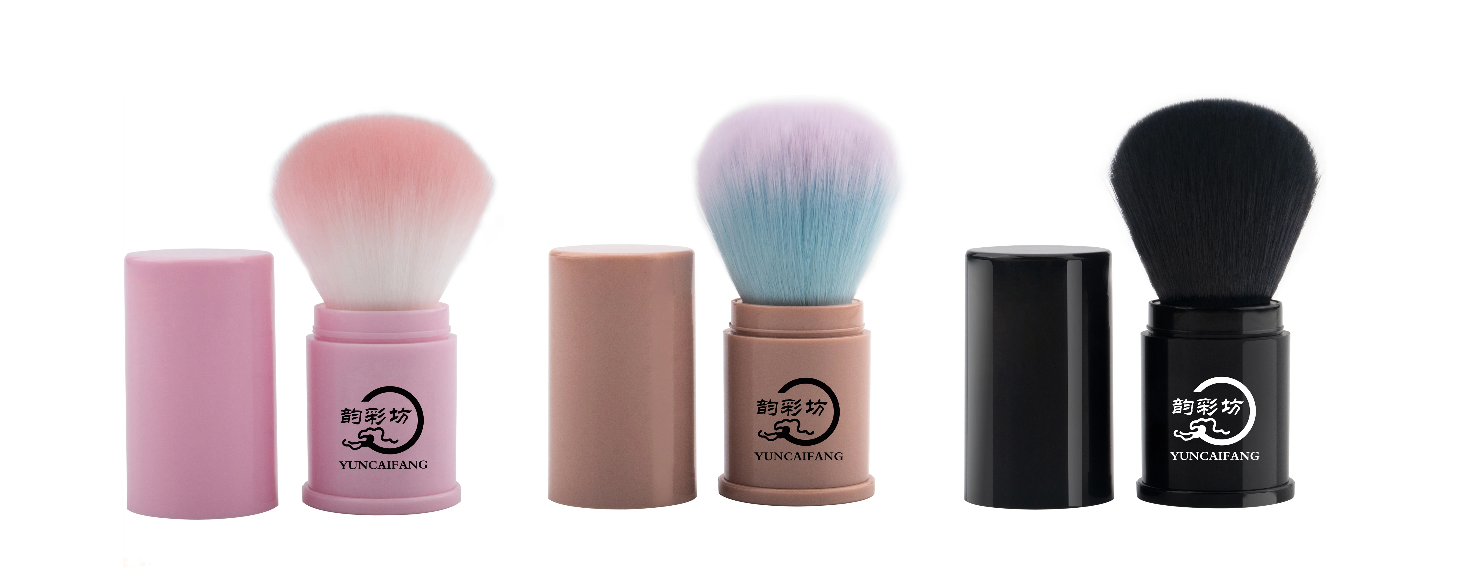 

Выдвижные кисти для макияжа, дорожная кисть для румян, портативная кисть для пудры с крышкой для румян, бронзера, полировки