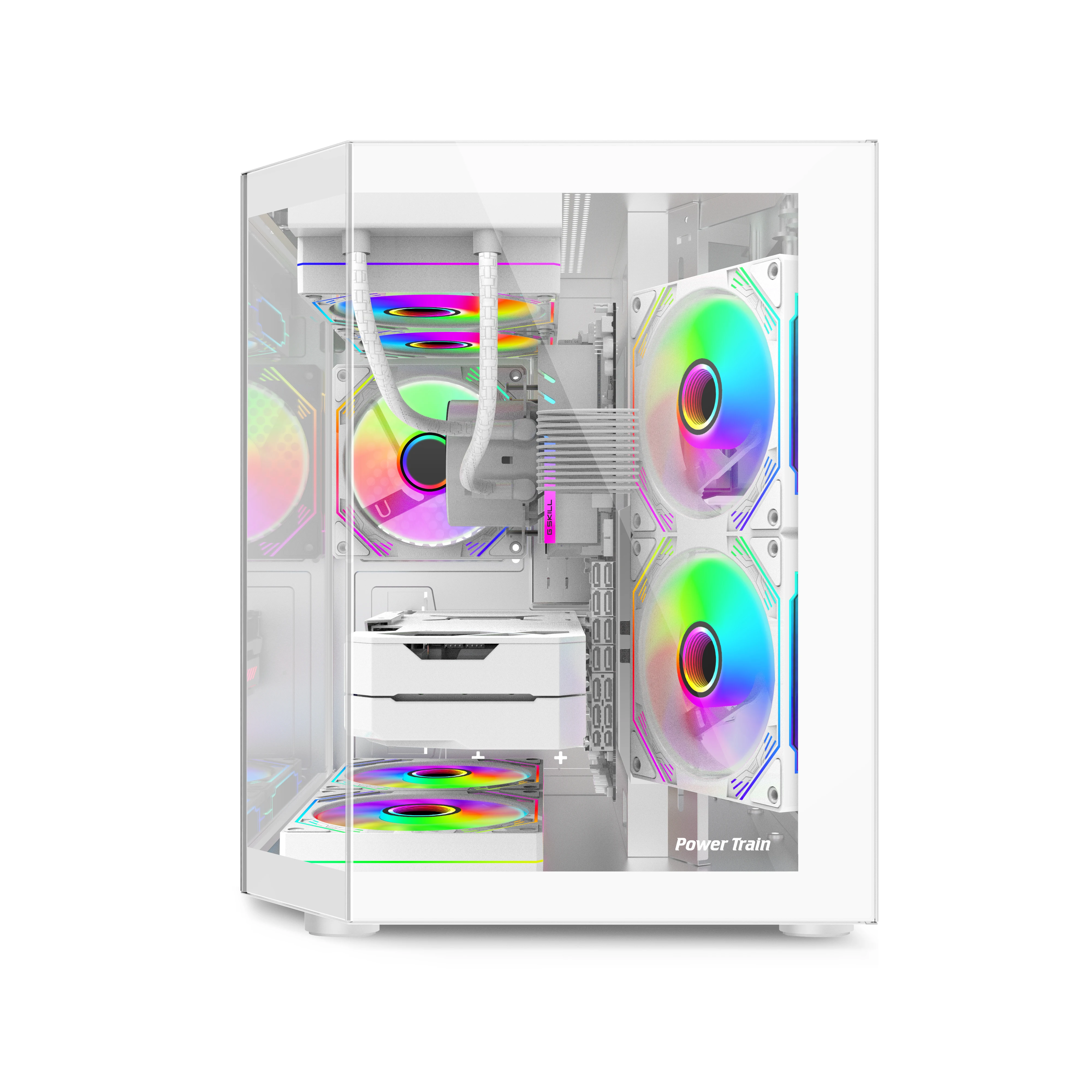 Настольный чехол Power Train Star Realm M-ATX трехсторонний стеклянный панорамный дом с