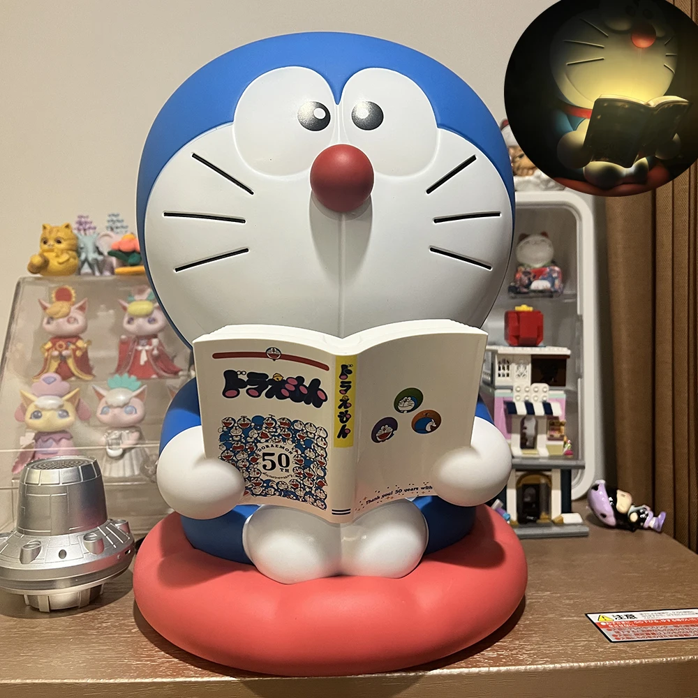 

Large 1:1 Doraemon Reading Light Jingle Doraemon Anime Figures Statue Ornaments Decorative Toys Peripheral Birthday Kawaii Gift