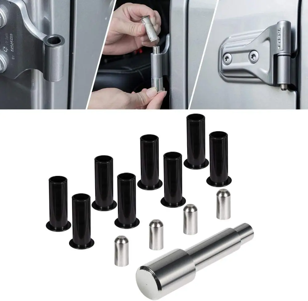 

ChuangQian13Pcs Door Pin Guides & Door Bushing Removal Tool For Jeep Wrangler JK JL 2007-2020 Stainless Steel
