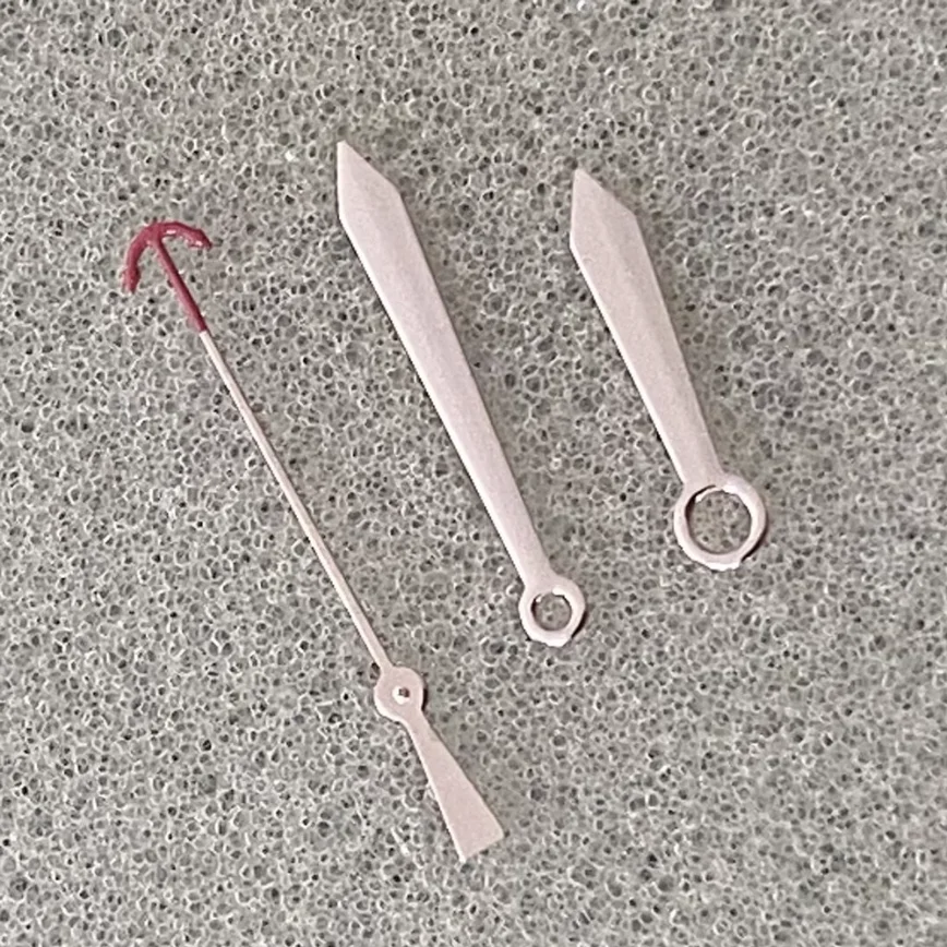 Watch Hands 13.5MM Gold Rose Silver No Luminous Watch Hands for Japanese NH35/NH36/4R/7S Movement Watch Accessories