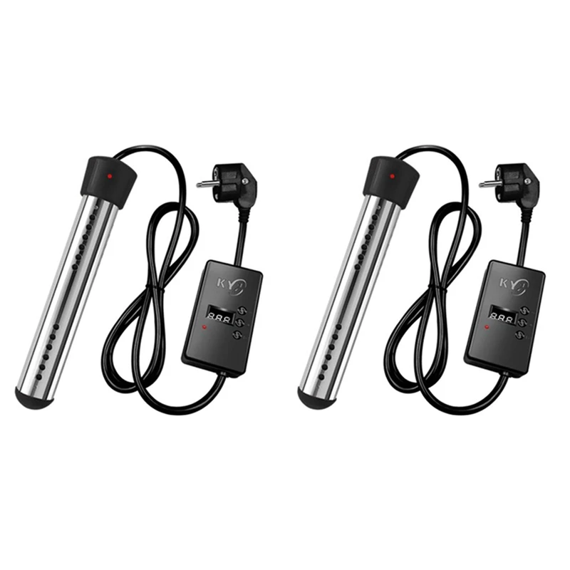 

Электрический нагреватель для бойлера, 2 шт., 2500 Вт, нагревательные элементы, портативная погружная подвеска, стандартная европейская вилка