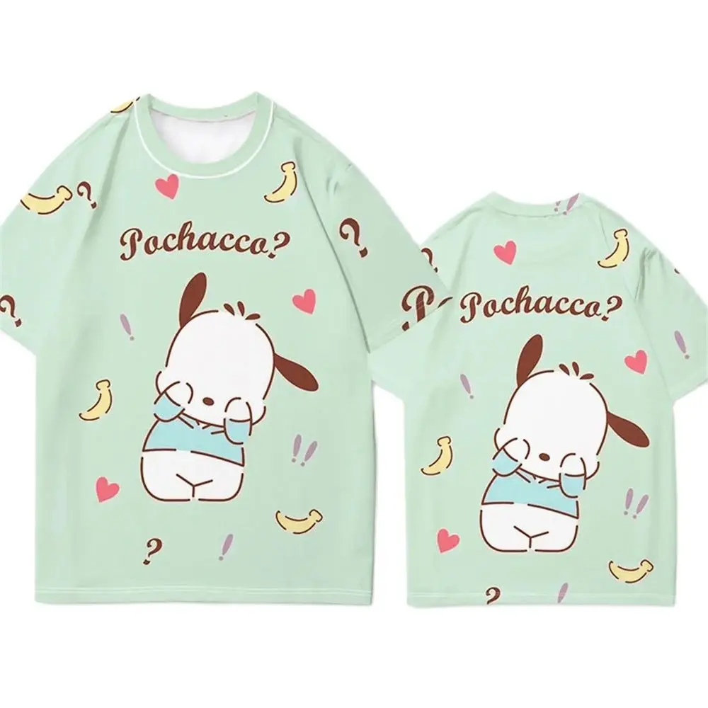 Miniso Футболка Унисекс С 3d Принтом Аниме Pochacoo Уличная Одежда Топ Большого Размера