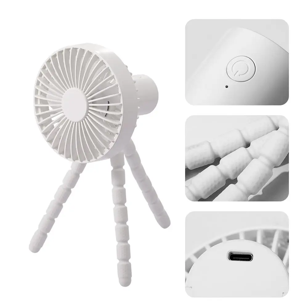 

Портативный Гибкий деформируемый USB-вентилятор для детской коляски, мини-вентилятор с клипсой