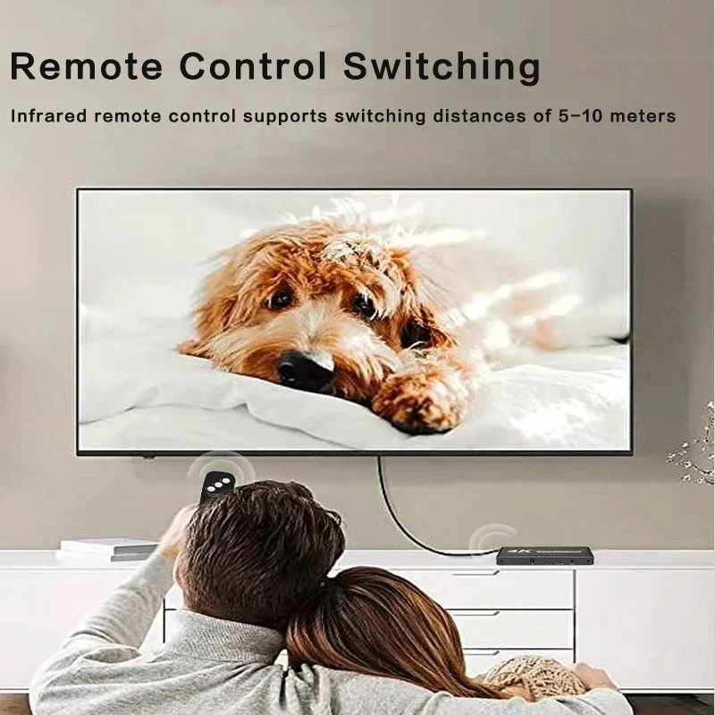 Фото 4K HDMI-совместимый коммутатор с ИК-пультом дистанционного управления 3 в 1 выход 3x1 HDMI-совместимый переключатель не требует разъема питания Поддержка HDCP2.2 HDR №5
