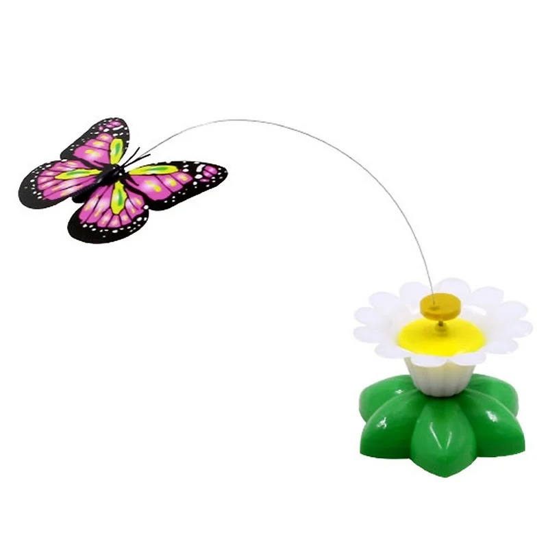 

Забавные игрушки для кошек, 1 шт., игрушка для котят, электрическая вращающаяся бабочка, стальная проволока, игрушка для кошек, аксессуары для котят