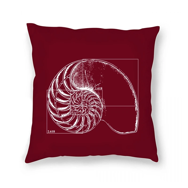 

Fibonacci On A Nautilus Vintage Pillow Case Math Science Camisas Hombre