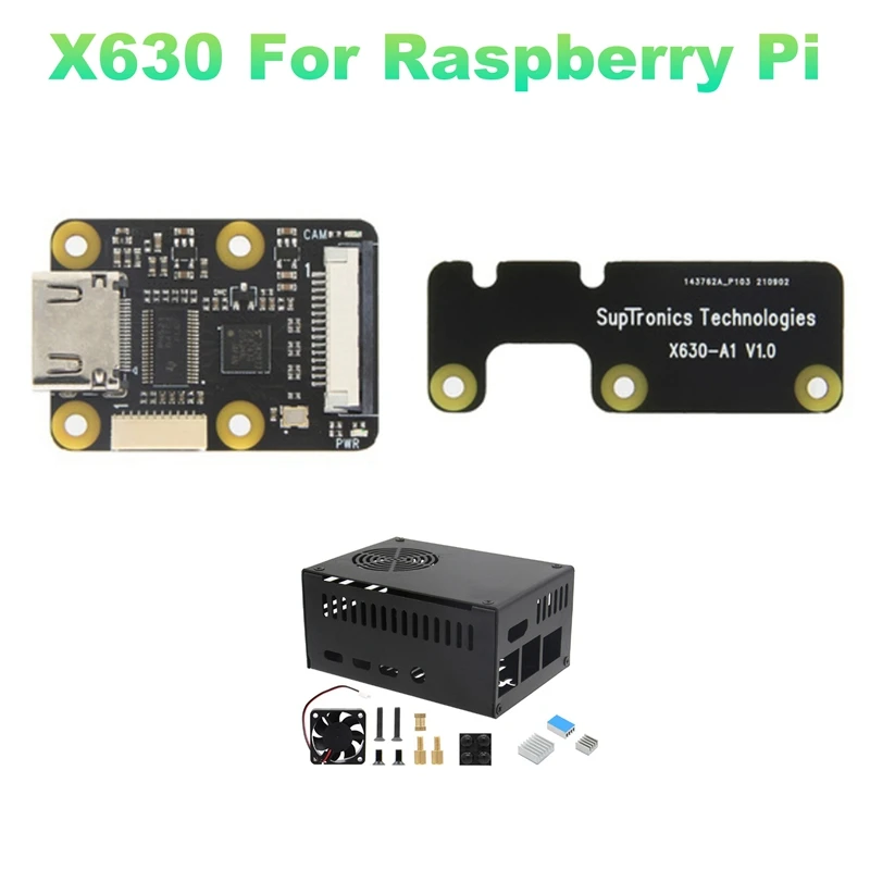 

For Raspberry Pi X630 Module+X630-C1 Metal Case HD To CSI-2 Adapter Board Support Audio & Video Input 1080P 60Fps