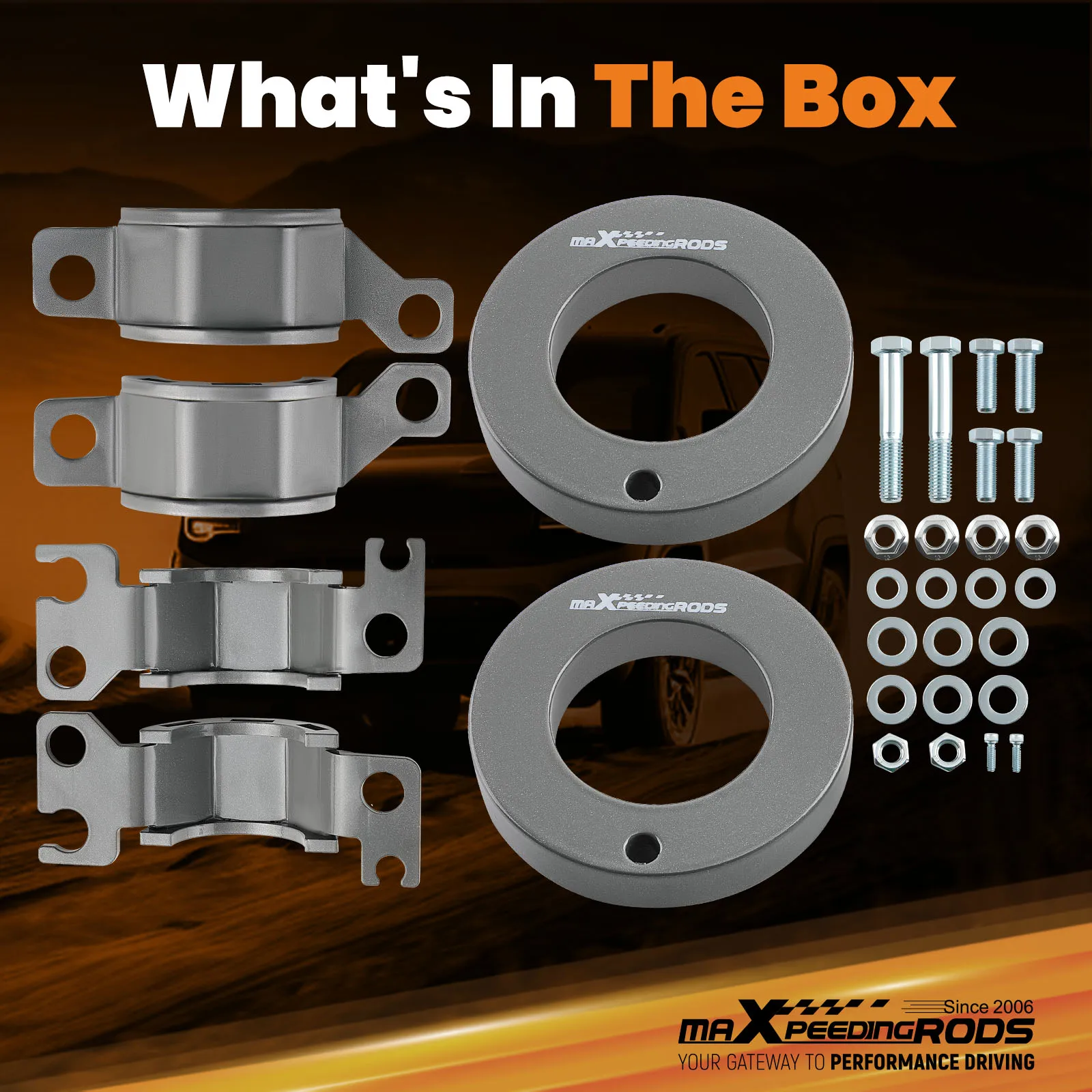 

Комплект подъема передней подвески 2 дюйма сзади 2 дюйма для Jeep Cherokee KL Sport 2014-2023