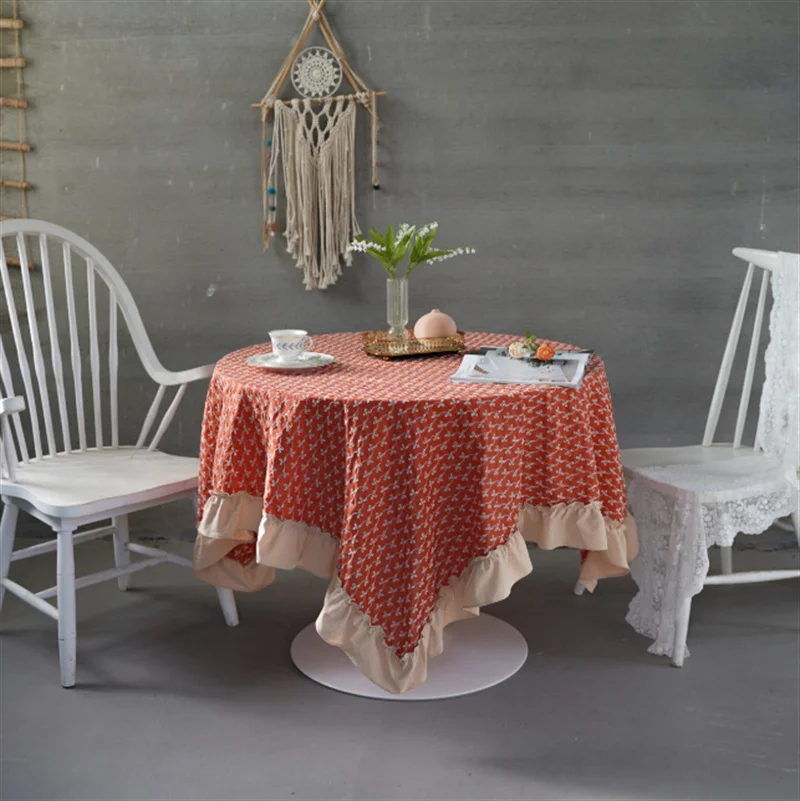 

Romantic Nordic Style Light Luxury Fashionable Tablecloth Simple Type Plain Color Outdoor Picnic Table Cloth