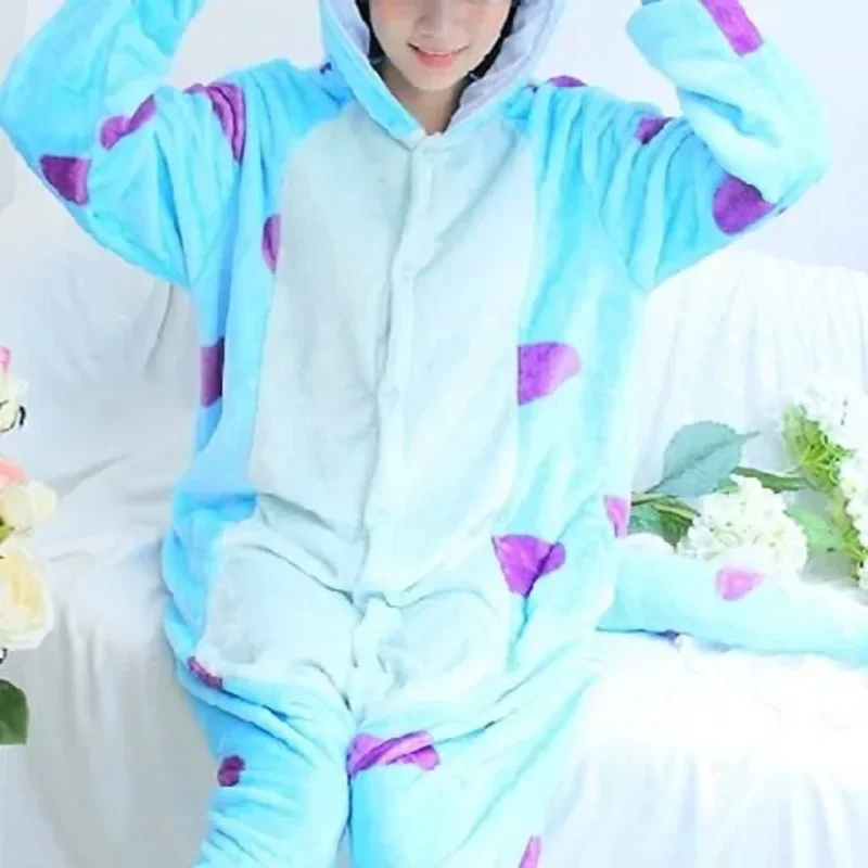 црim Monsters Inc James P Sullivan кигуруми пижамы зимние фланелевые для взрослых и детей