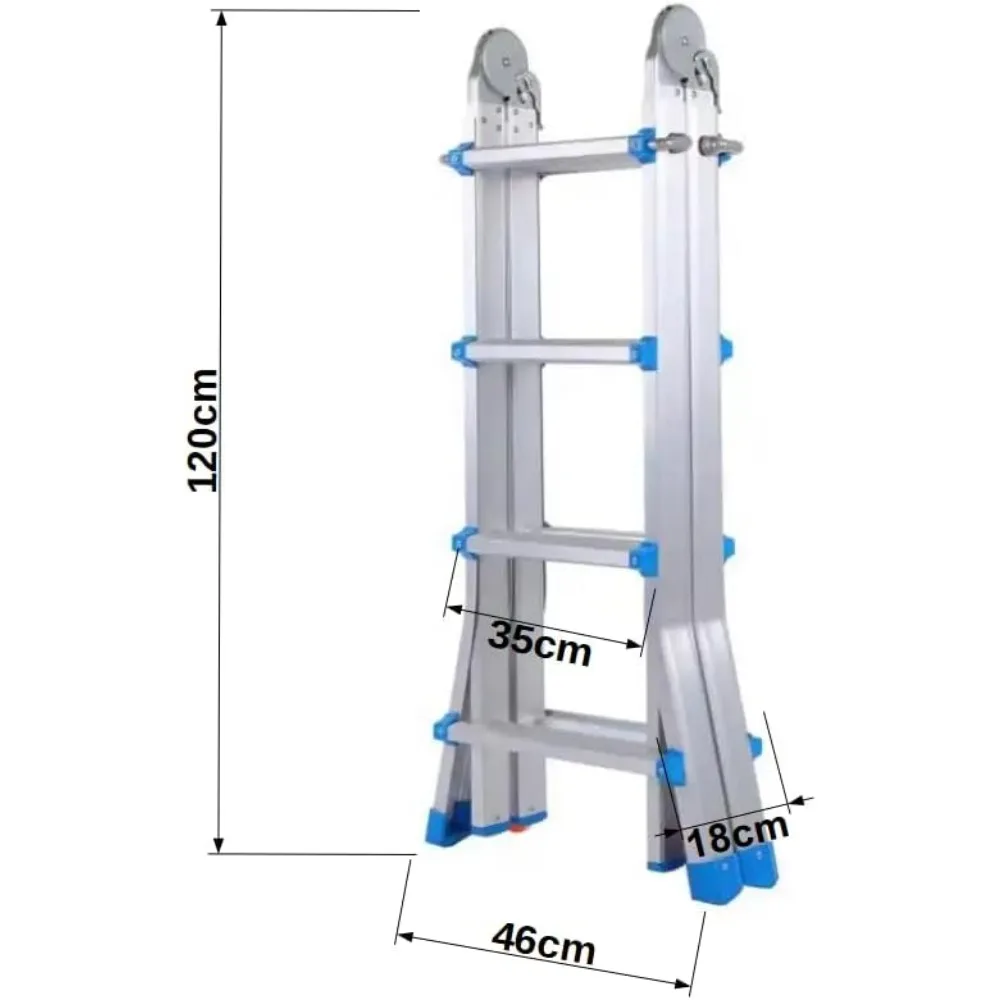 Фото Escalera Articulada Plegable Telescópica Многофункциональный Aluminio 4x4 Escalones 3,98м №5