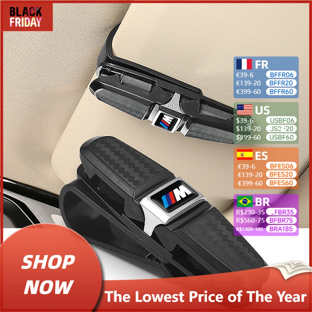 1/2 шт. автомобильный органайзер для солнцезащитных очков зажимы билетов BMW M