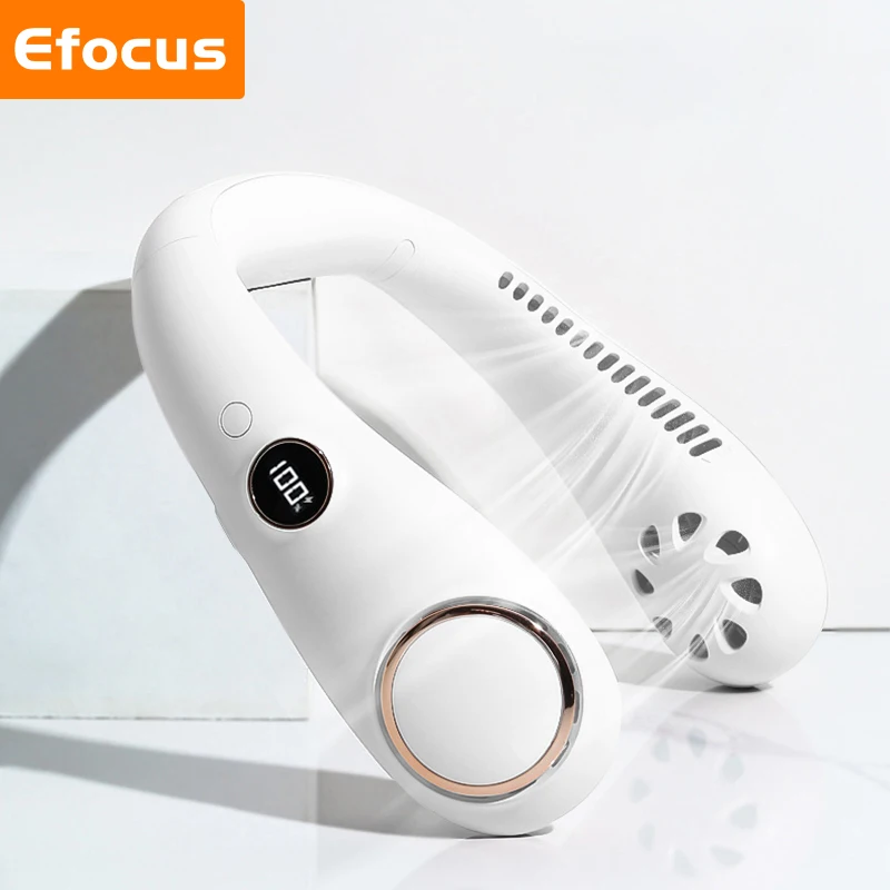 

Portable Summer Air Cooling Hanging Neck Fan Bladeless for Outdoor Sports Running Travel Wearable USB Neckband Hanging Neck Fans