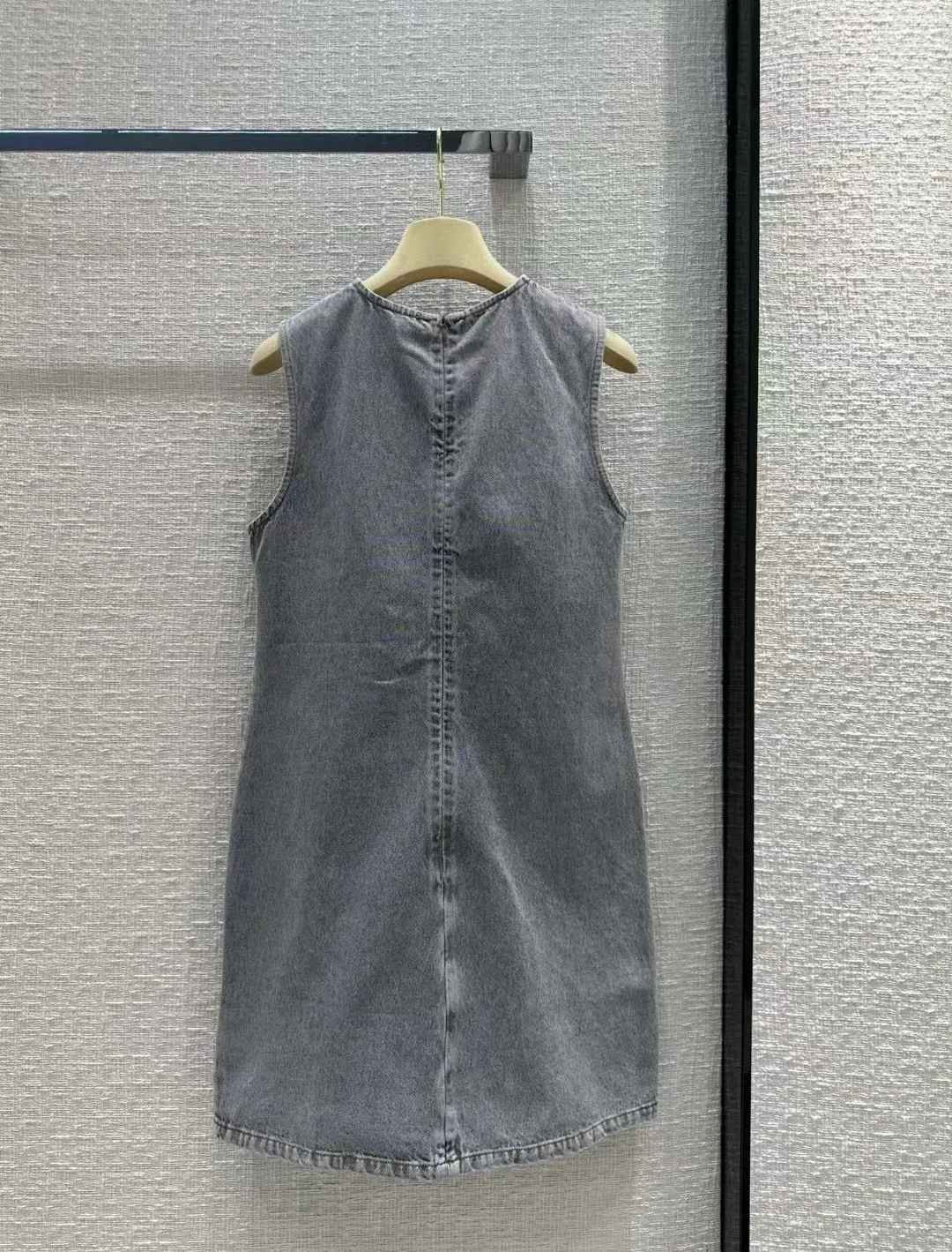 

Новинка 2023, Модный высококачественный цвет, цвет серый, стирка, джинсовый сарафан с карманами