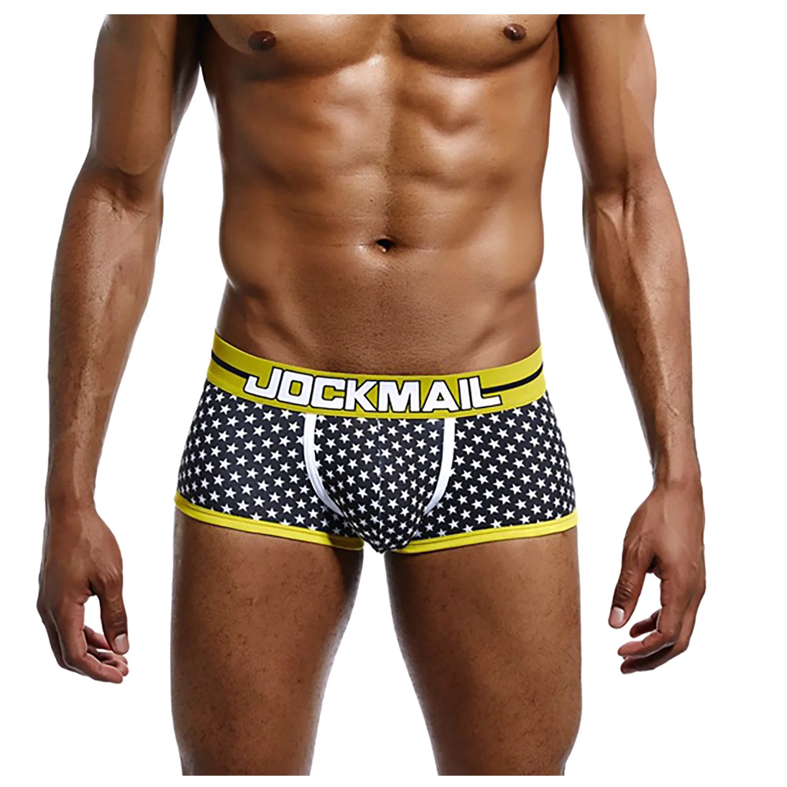 

JOCKMAIL Brand Men Mesh Underwear Boxers calzoncillos hombre Gay Sleepwear Cueca Boxer Breathable Crotch Male Panties shorts